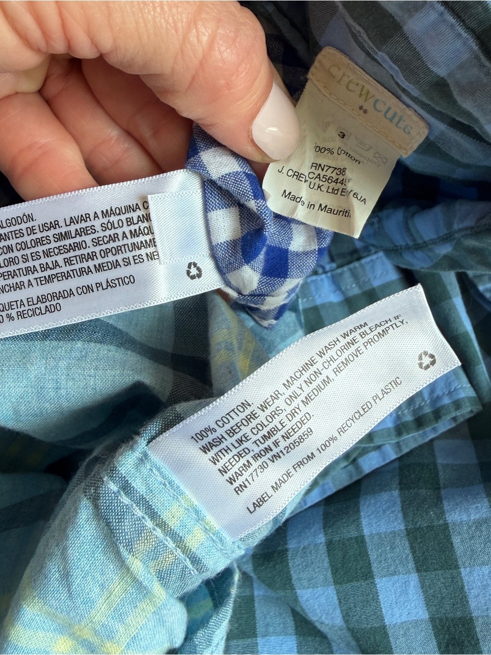 Bundle Cat & Jack and Crewcuts Boys Size 3T Gingham Button Down Shirts - Picture 15 of 15
